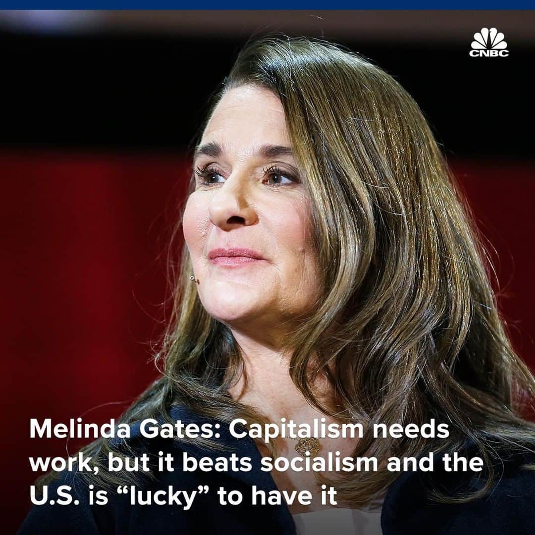 CNBCさんのインスタグラム写真 - (CNBCInstagram)「Key points:⁣ ⁣ ▪️Melinda Gates rejected dismantling capitalism and said she’d rather live in a capitalistic society than under socialism during an interview with CNBC.⁣ ⁣ ▪️Gates called for proper government regulation and a solid tax system to address capitalism’s gaps between the rich and the poor.⁣ ⁣ ▪️Her comments come amid a debate between socialism versus capitalism rages ahead of the 2020 election. Several Democratic candidates have called for sweeping economic changes.⁣ ⁣ To read what other billionaires think, click the link in bio.⁣ *⁣ *⁣ *⁣ *⁣ *⁣ *⁣ *⁣ *⁣ #capitalism #socialism #gates #melindagates #billgates #gatesfoundation #2020election #politics #money #business #businessnews #cnbc⁣ ⁣」4月26日 23時30分 - cnbc