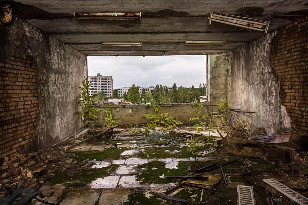 thephotosocietyさんのインスタグラム写真 - (thephotosocietyInstagram)「April 26 of this year marks the 33rd anniversary of the Chernobyl nuclear catastrophe. Despite common belief otherwise—even after Fukushima—scientists consider it to be the worst nuclear accident to date. I have followed the aftermath of the accident for over 25 years. The photographs in this gallery show:  A Chernobyl tour guide enhances the visit to the Zone by wearing a “nuclear” contact lens in one eye.  Even after Reactor No. 4 blew up, the remaining three reactors had to still be kept operable.  A windowsill in a village home bears witness to the abrupt evacuation.  In the “atom town” of Pripyat, abandoned rooms have been stripped of anything usable.  An increase in thyroid cancers is the undisputed result of radiation exposure.  After the accident, over time, some 200 villages in the so-called “Exclusion Zone” were evacuated… …however, in the early years following the catastrophe, some 1,000 former inhabitants returned illegally to live out their lives on their contaminated soil.  In 2011, the Ukrainian government legalized organized tourism inside the Exclusion Zone.  For more detailed stories on the accident and its aftermath, follow me @gerdludwig, where I am frequently posting from my explorations into the Exclusion Zone, the reactor, and the plight of victims still suffering from the fallout. #chernobyl」4月27日 0時26分 - thephotosociety