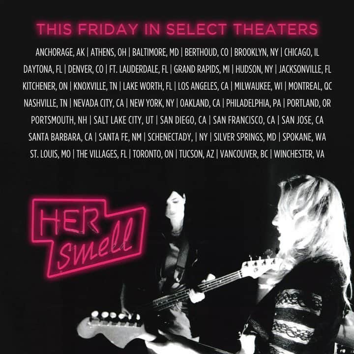 アシュレイ・ベンソンのインスタグラム：「Go see @hersmellmovie in select theaters!」