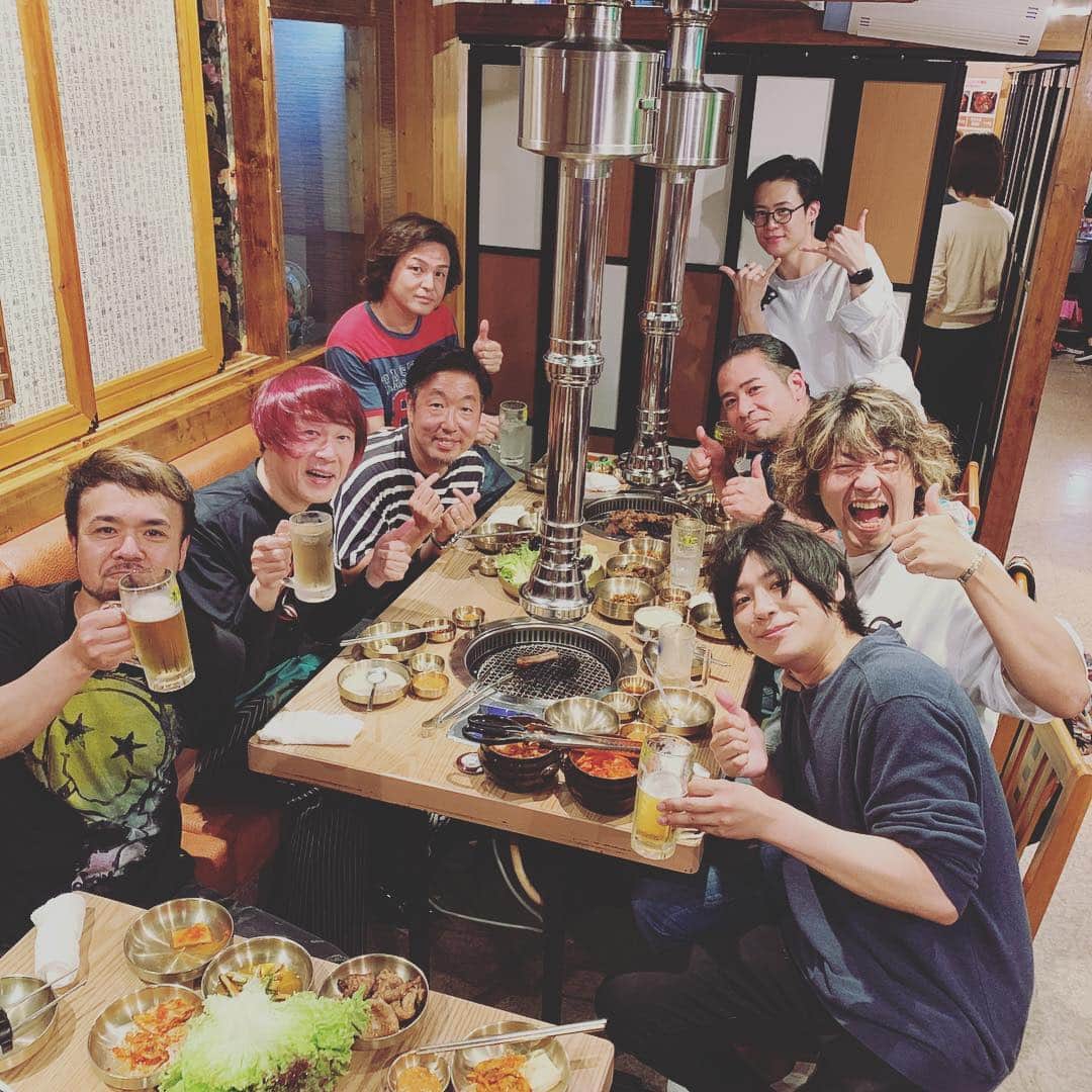 藤原佑介のインスタグラム：「皆さんと集まれてステキな時間でした！ #やっぱり豆腐キムチ」