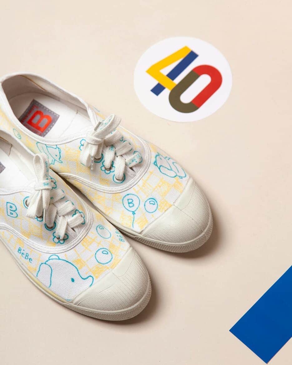 ベンシモンのインスタグラム：「- BEBESIMON - Bensimon by @____onnu____ "Cette oeuvre exprime l'innocence d'un enfant appelé Bebe et s'inspire de mes souvenirs de voyage en famille lorsque j'étais enfant." 🇬🇧 "This artwokr expresses the pure innocence of child Bebe and was inspired by my childhood memories of journey around the world with my family." #Bensimon40 #bensimonanniversary」