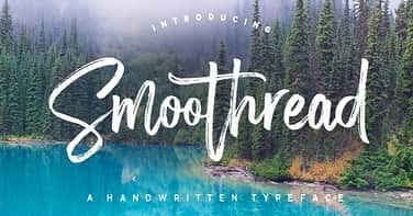 myfontsさんのインスタグラム写真 - (myfontsInstagram)「Smoothread was designed by Mauli Zari and published by Dhan Studio. It is a handwritten brush font, a contemporary approach to design, suitable for use in title design such as clothing, invitations, book titles, stationery designs, quotes, branding, logos, greeting cards, T-shirts, packaging designs, posters, and more at 50% OFF during our #EarthDaySale. https://bit.ly/2DzLxFE」4月27日 2時08分 - myfonts