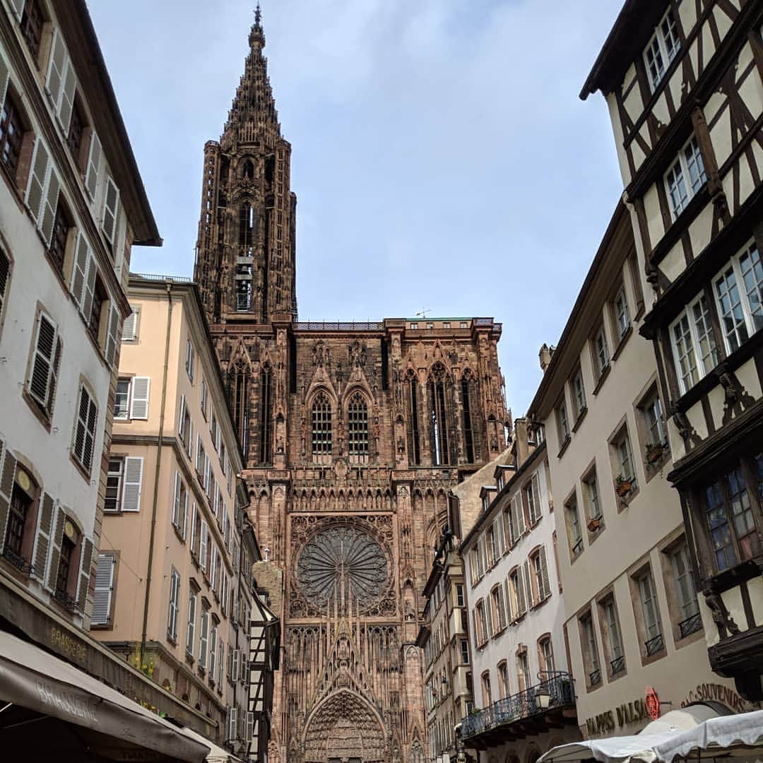 ベアトリサ・リャンのインスタグラム：「Team outing to Strasbourg today. The cathedral there was also called the Notre Dame, and it was magnificent.  #Strasbourg #wanderlust #cathedral #france #travel」