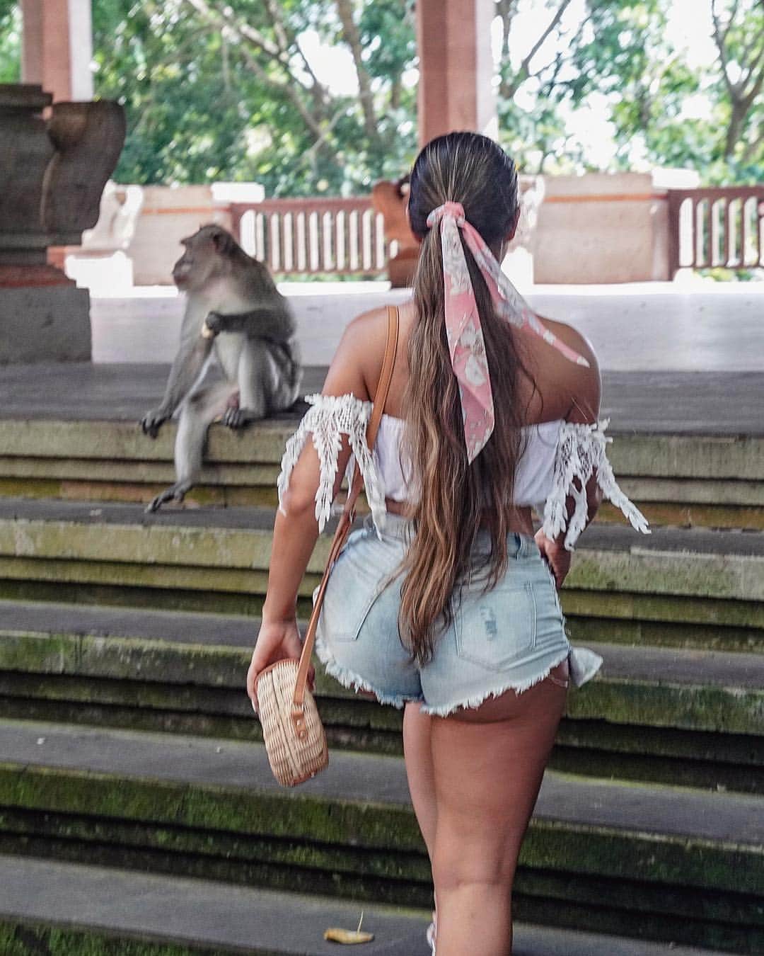 Aylen Aのインスタグラム：「My 🐒 friend awaits for me 🏃🏽‍♀️」