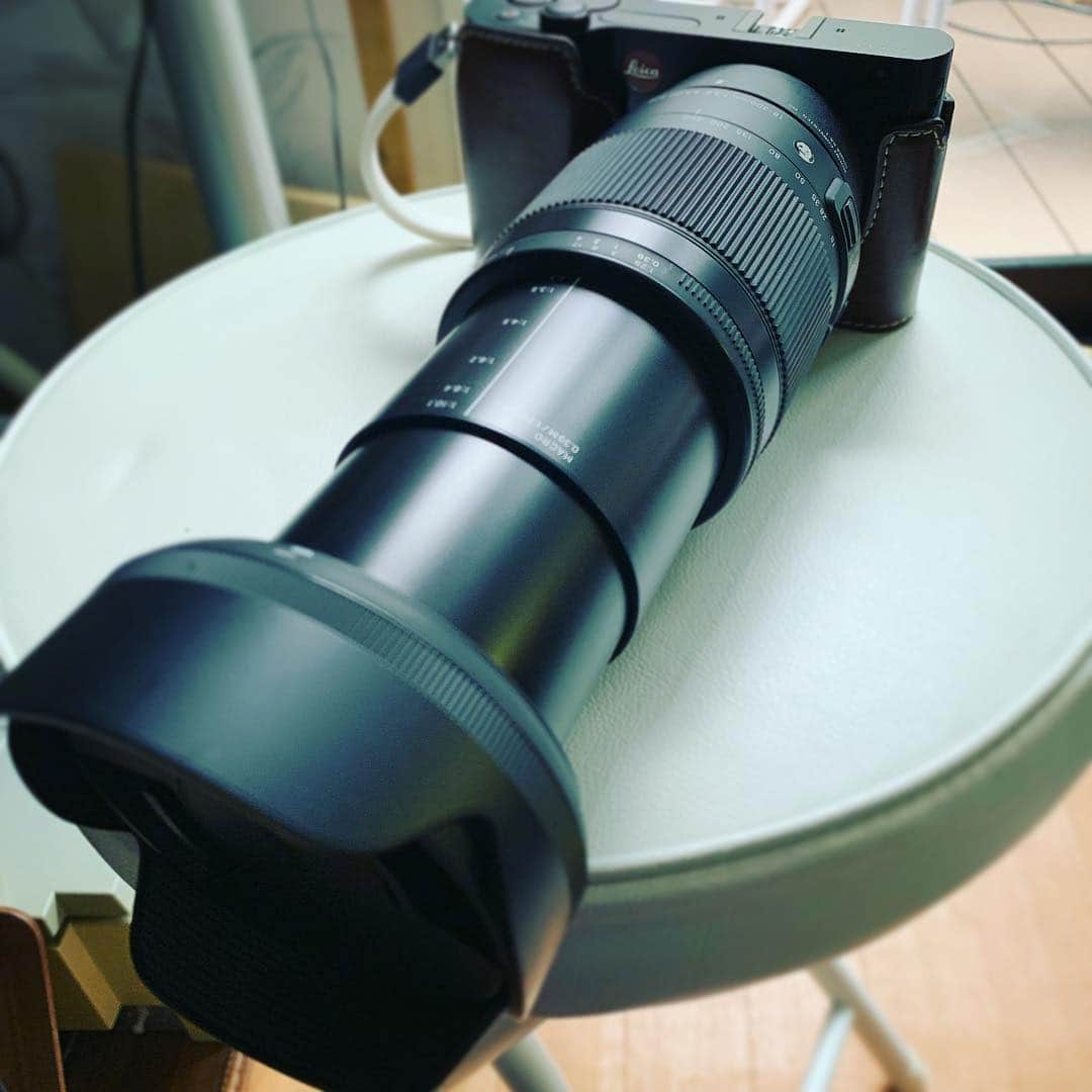 安倍吉俊のインスタグラム：「MC-21でライカ TにSIGMA 18-300mm F3.5-6.3 DC MACRO OS HSM Cを。ライカに便利ズームってちょっと悪い事してる感じw」