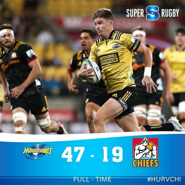 Super Rugbyさんのインスタグラム写真 - (Super RugbyInstagram)「FULL TIME | The Hurricanes claim a convincing win against the Chiefs in Wellington #superrugby #HURvCHI」4月27日 18時31分 - superrugby
