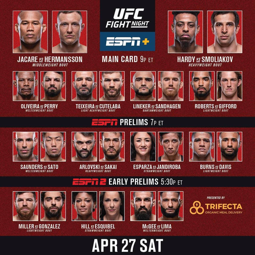 UFCさんのインスタグラム写真 - (UFCInstagram)「IT’S FIGHT DAY‼️ #UFCFtLauderdale goes down TONIGHT | LIVE on @ESPN+!」4月28日 1時21分 - ufc