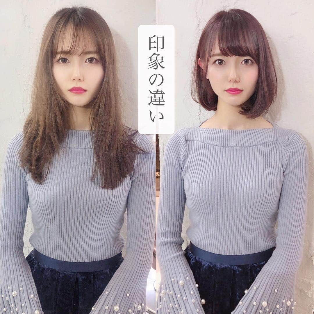 小西恭平さんのインスタグラム写真 - (小西恭平Instagram)「お客様ビフォーアフター💇🏻‍♀️✨﻿ ﻿ ボブにされたいというオーダーをいただき、この型の骨格や体型、輪郭などに合わせながら顎下ラインのボブにバッサリカットさせていただきました✂️✨﻿ カラーはいつもアッシュ系が多いのもあり、今回は少し柔らかいツヤ感あるイメージにし、透明感の出るピンク系カラーに😊﻿ 髪型一つで印象はとても変わります！﻿ 僕の場合1日に何十人というバッサリカットをさせていただく場合もあります💡﻿ 髪型で悩んでいる方はぜひご相談ください😊﻿ ﻿ 大切なカットをありがとうございます✨﻿ ・﻿ #オブヘア#オブコスメディックス#美容室#ハイライト#原宿#サロンモデル#ミディアム#美容師#グラデーションカラー#fashion #ヘア#アレンジ#ヘアアレンジ#make#zara#ロング#hair#グレージュ#ヘアスタイル#スタイリング#髪型 #メイク#シースルーバング#表参道#ショート#似合わせカット#渋谷#hairstyle#コニタンカット」4月27日 20時35分 - kyohei_konishi