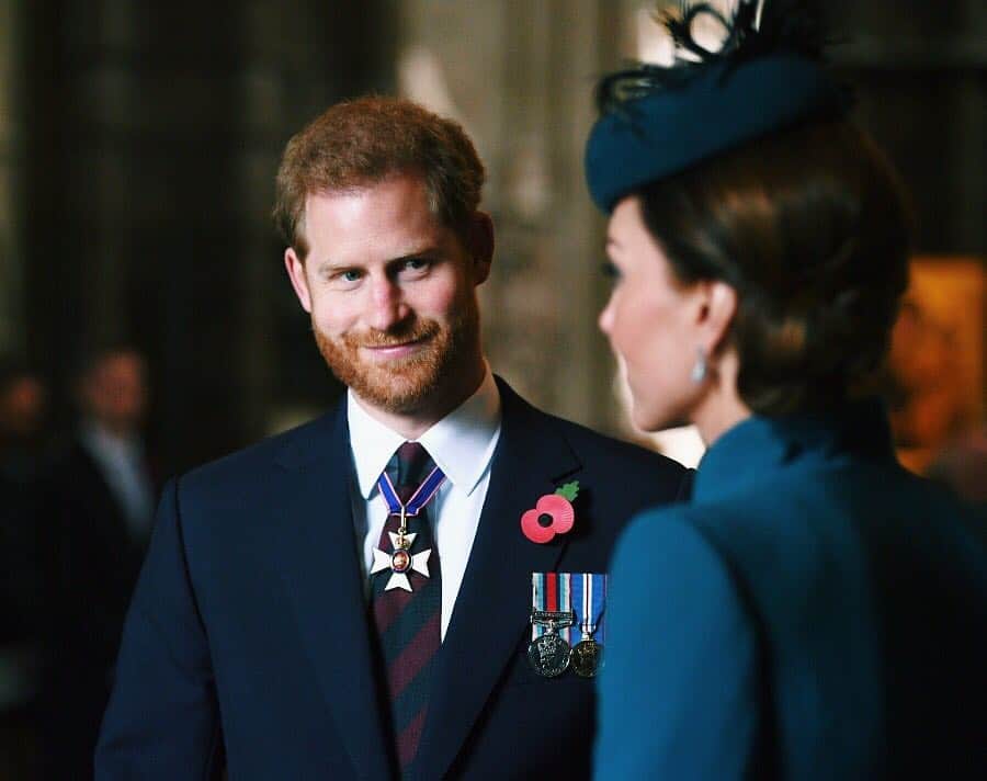キャサリン（ケンブリッジ公爵夫人）のインスタグラム：「Duchess Kate Middleton and Prince Harry stepped out together on April 25, 2019 to attend an Anzac Day service at Westminster Abbey.」