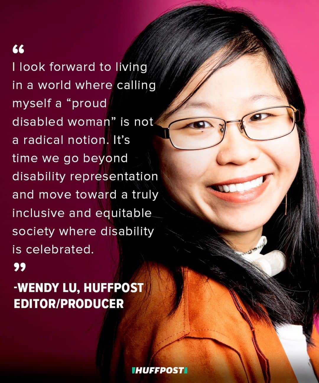 Huffington Postさんのインスタグラム写真 - (Huffington PostInstagram)「Yes, Wendy! 👏 "Every time I speak on a panel, give a lecture or host a disability-related training, I make sure to call myself a 'proud disabled woman.' I say it because when I was younger, I had never heard those two words — 'proud' and 'disabled' — in the same sentence before. I didn’t know disability pride even existed. And for many people, meeting me is often the first time they’ve heard someone talking candidly about disability, openly and unapologetically." Read more of Wendy's story at the link in bio. // 📸: @damondahlen」4月27日 21時35分 - huffpost