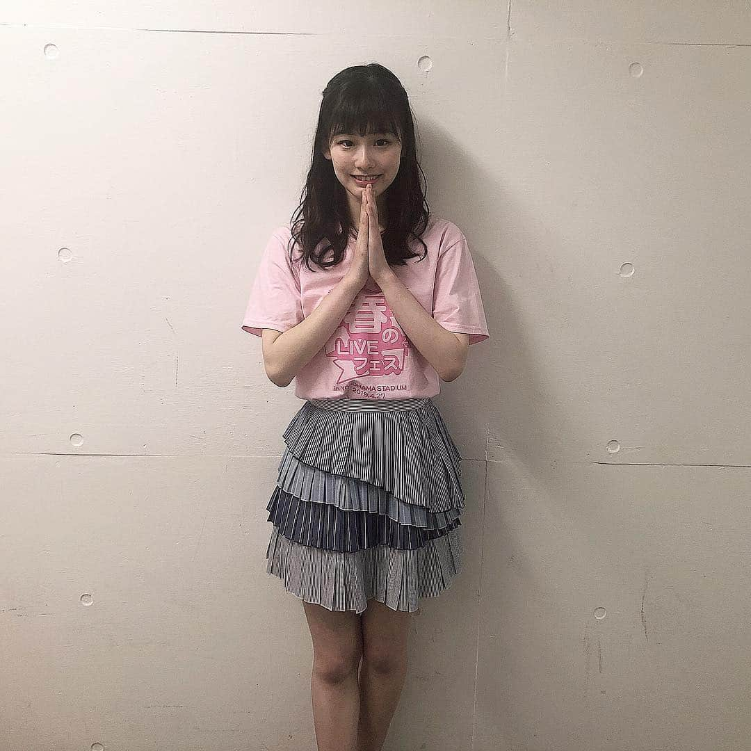 浅井七海さんのインスタグラム写真 - (浅井七海Instagram)「*.﻿ ﻿ 今日は 横浜スタジアムにて﻿ AKB48グループ春のLIVEフェス が﻿ ありました😆💘﻿ ﻿ 春フェスTシャツも着れましたよ🌸﻿ ﻿ ライブも2つもできてほんとに﻿ 楽しかったですo(^o^)o！﻿ ﻿ またこういった面白いイベントが﻿ たくさん出来ますように🥺💭﻿ ﻿ ･﻿ #春フェスAKB #春のLIVEフェス﻿ #横浜スタジアム #AKB48 ﻿」4月27日 22時13分 - naamin48_