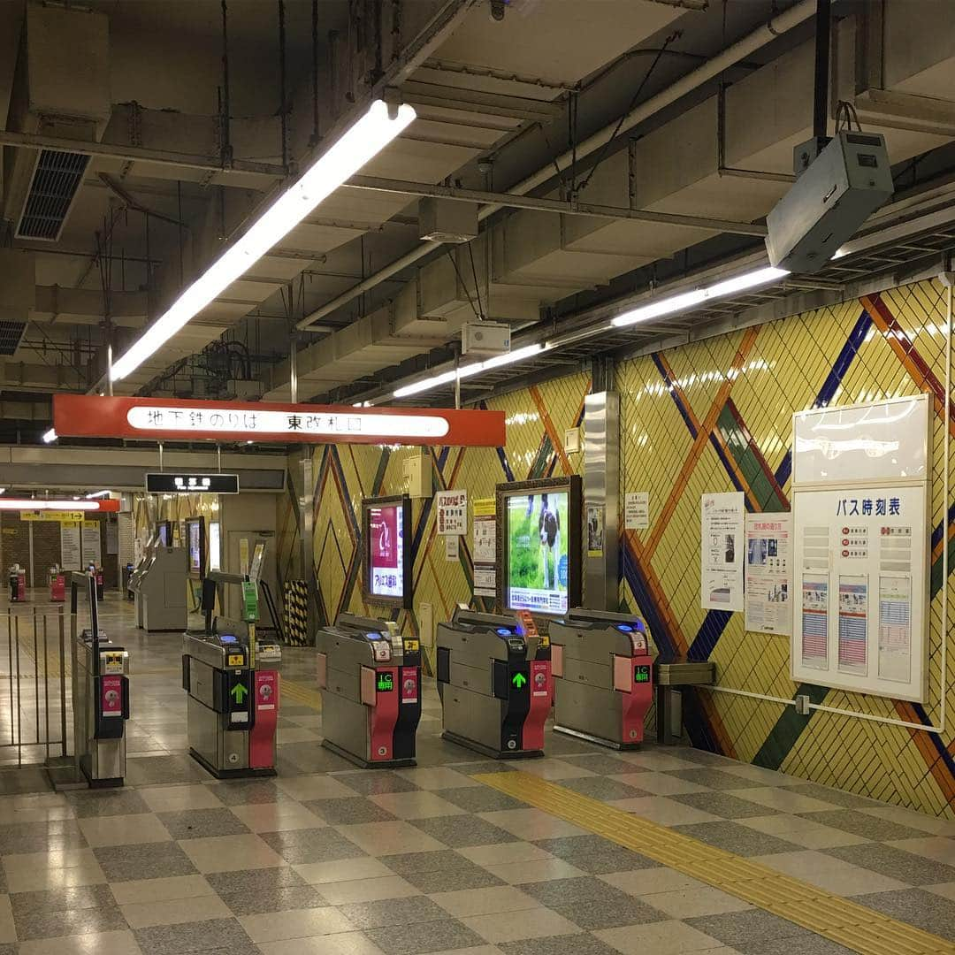 能町みね子さんのインスタグラム写真 - (能町みね子Instagram)「#よい駅 西11丁目駅 札幌市営地下鉄/ このカラーリングすてき。というか札幌市営地下鉄のトータルデザインはぜんぶすてき。」4月27日 22時18分 - nmcmnc