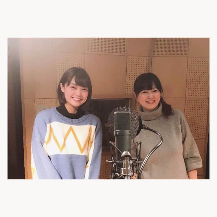 櫛引彩香のインスタグラム：「2月22日新潟のスタジオでKaedeさんミニアルバムの歌のレコーディングをした時の写真です！」
