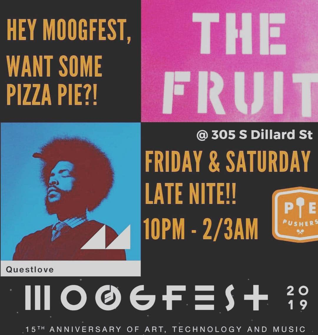 クエストラブさんのインスタグラム写真 - (クエストラブInstagram)「2 sets in Durham North Carolina: TWO for @moogfest set one at The Cage 4pm & Set Two: Durham Fruit Company Midnight!」4月28日 1時38分 - questlove