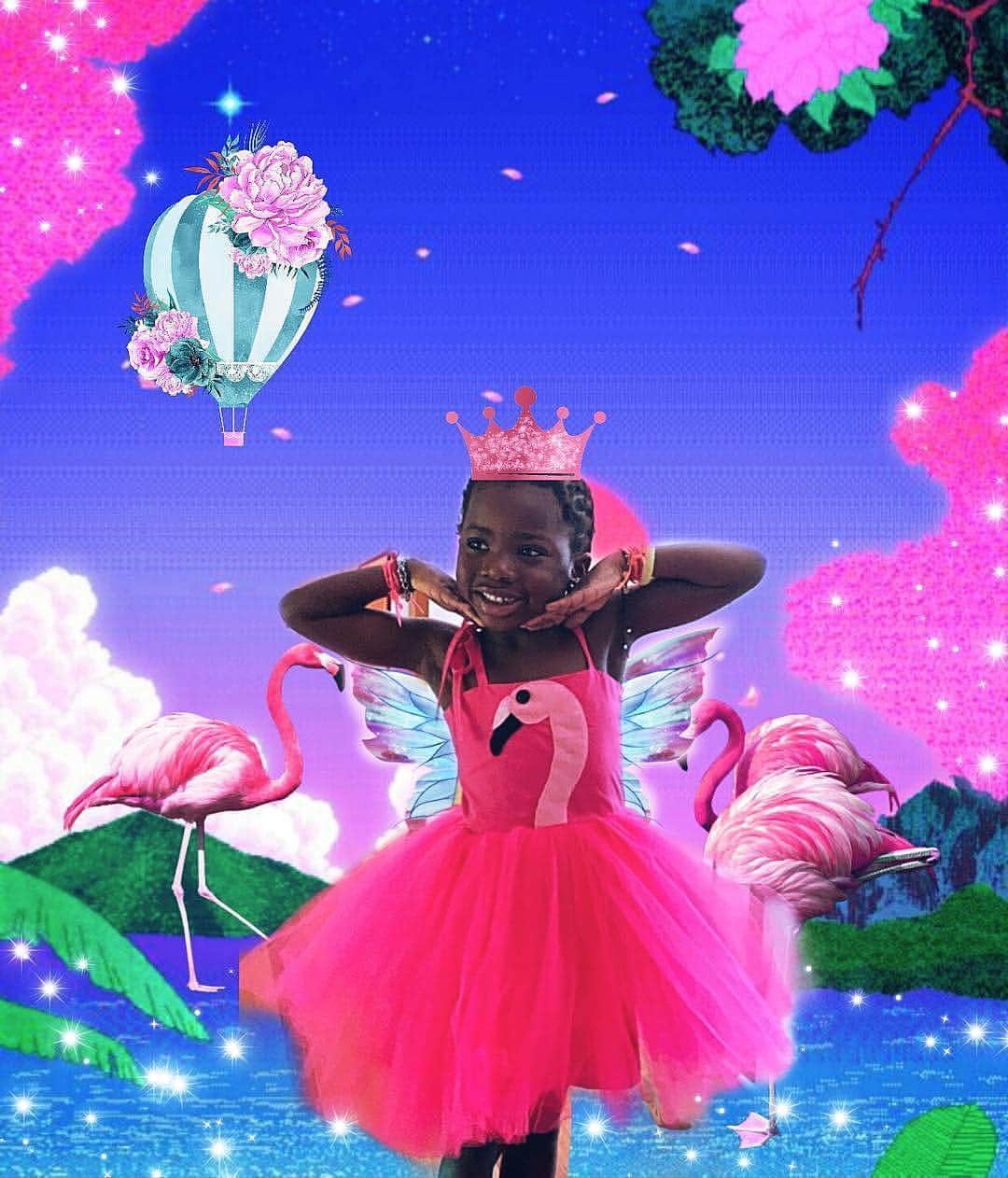 Bruno Gagliassoさんのインスタグラム写真 - (Bruno GagliassoInstagram)「E essa princesa no mundo dos flamingos? 🌸❤🌈 #Repost @fine_art_collage • • •  Bailarina Titi 👑  Photo Collage: @brunogagliasso @gio_ewbank  #brunogagliasso #gioewbank #noronha #menina #flor #princesa #bailarina #rosa #flamingo #infantil #crianca #sonhos #mundofeliz #visual #arte #novela #collage #feliz」4月28日 2時36分 - brunogagliasso