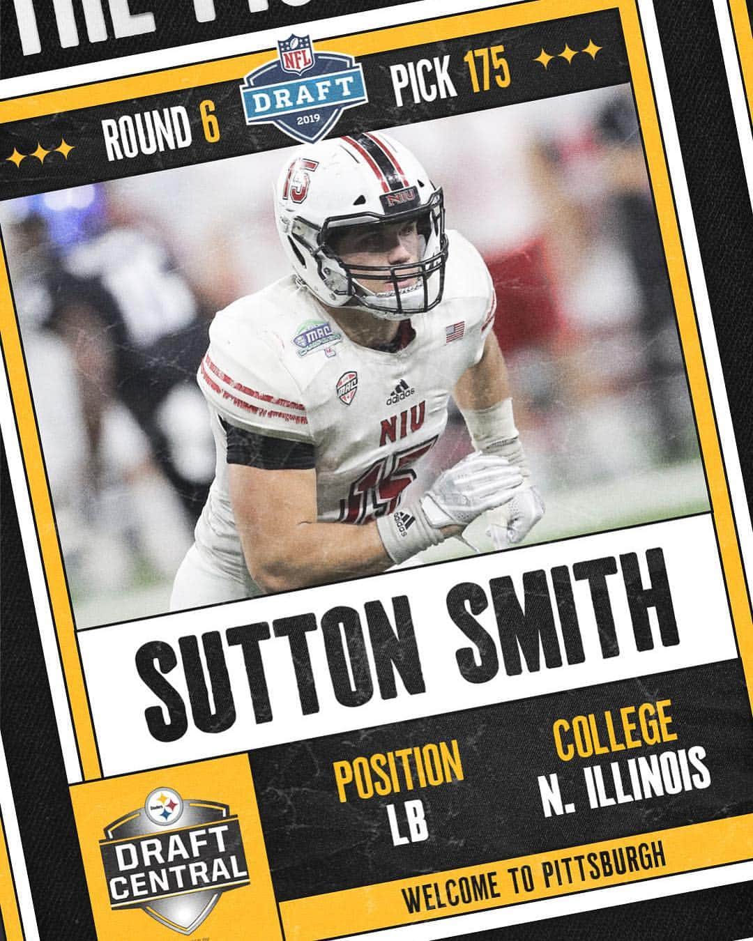ピッツバーグ・スティーラーズさんのインスタグラム写真 - (ピッツバーグ・スティーラーズInstagram)「With the 175th pick in the 2019 #NFLDraft, we select LB Sutton Smith.」4月28日 4時24分 - steelers