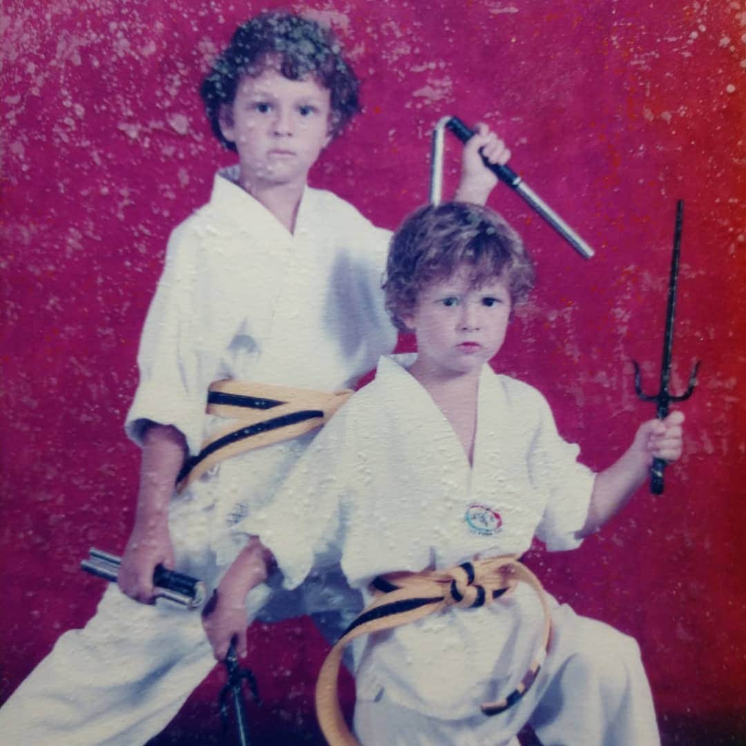 Nolan Gouldのインスタグラム：「Don't mess with us #tb I don't know what I was doing with the daggers considering I never graduated from the big stick.」