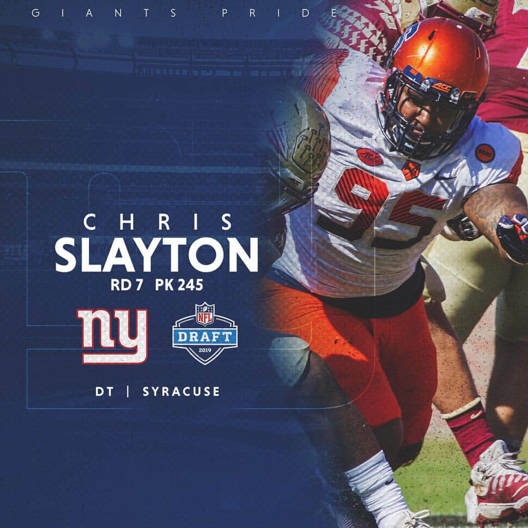 New York Giantsさんのインスタグラム写真 - (New York GiantsInstagram)「Double tap to welcome DT Chris Slayton! #GiantsDraft」4月28日 7時16分 - nygiants