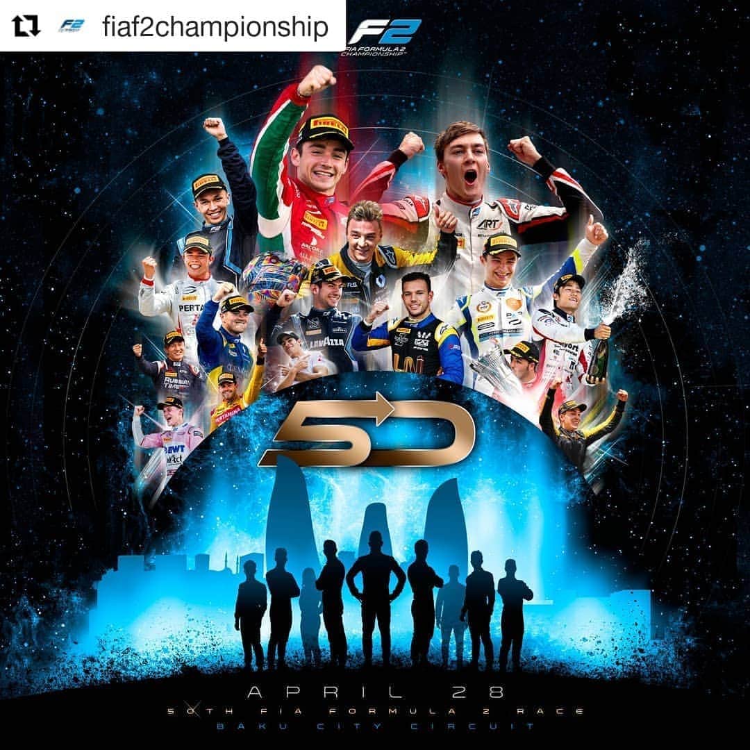 F1さんのインスタグラム写真 - (F1Instagram)「Congratulations to @fiaf2championship on their 50th race! 💪 . Just 950 to go to catch us up 😉 . #F2 #Formula2 #BahrainGP」4月28日 18時37分 - f1
