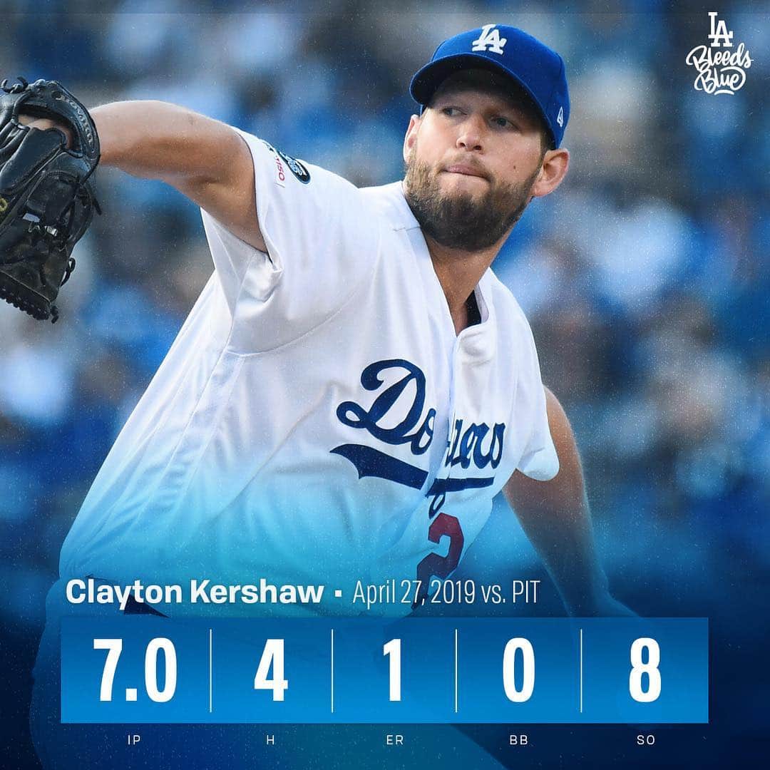 Los Angeles Dodgersさんのインスタグラム写真 - (Los Angeles DodgersInstagram)「A 💎 from @claytonkershaw.  Swipe ⬅️ to watch the video.」4月28日 13時56分 - dodgers