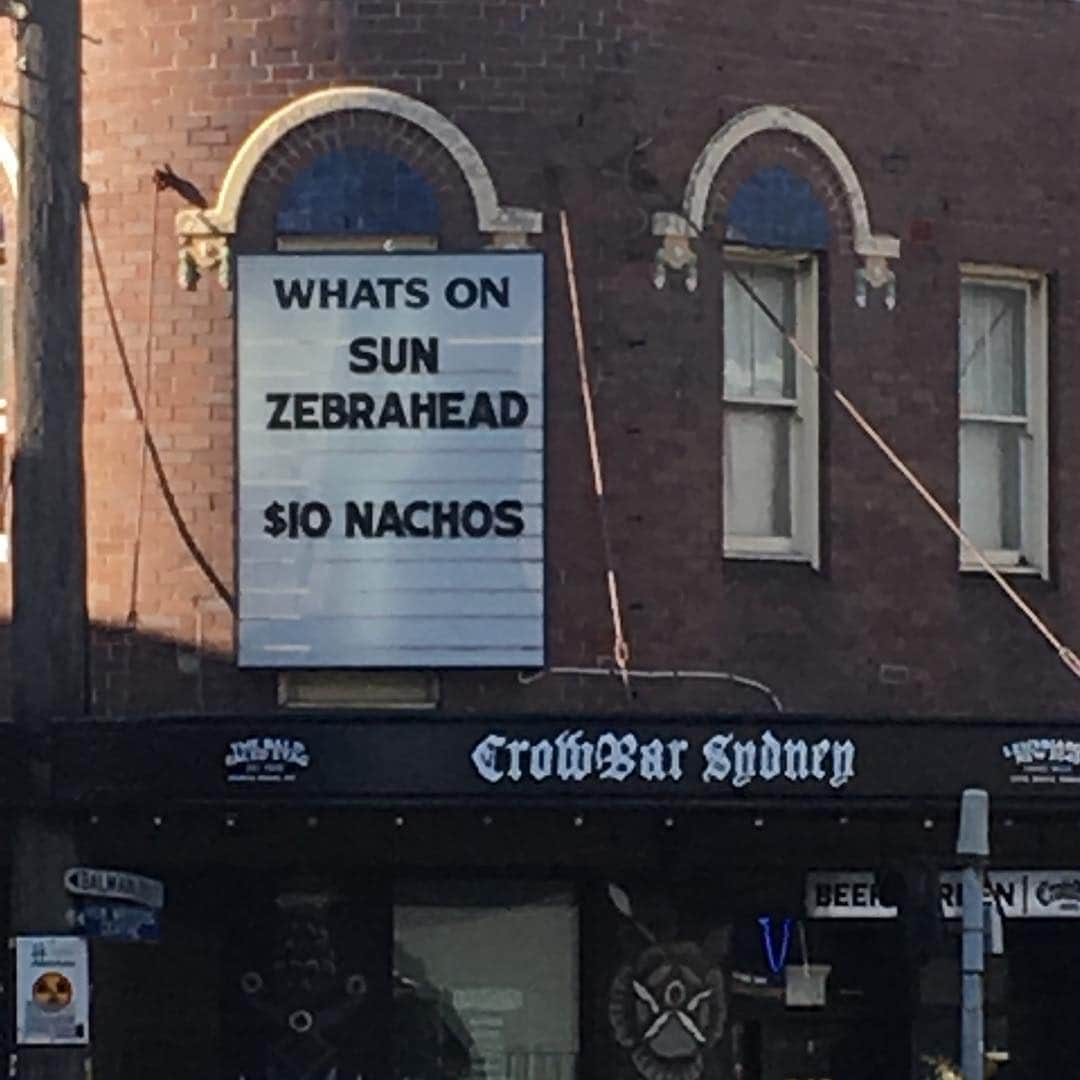 Zebraheadさんのインスタグラム写真 - (ZebraheadInstagram)「We're on at 8:30 tonight right after $10 nachos! @crowbarsyd #nachos #Zebrahead #braininvaders #nachoinvaders」4月28日 14時06分 - zebraheadofficial