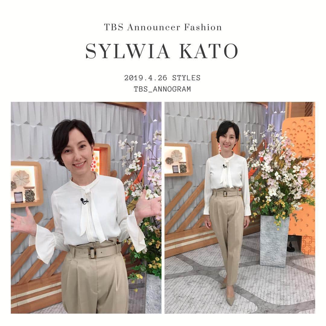 TBSアナウンサー公式さんのインスタグラム写真 - (TBSアナウンサー公式Instagram)「👗 SYLWIA KATO Outfit Of This Week✨  #tbsannouncersfashion #fashion #加藤シルビア #vol1 #Spring #outfitofthisweek #ootw #ootd #あさチャン #20190426 #OA」4月28日 14時12分 - tbs_annogram