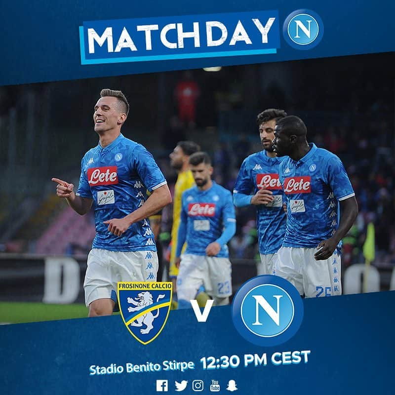 SSCナポリさんのインスタグラム写真 - (SSCナポリInstagram)「📌 April 28 - 12:30 PM CEST 📍 Stadio Benito Stirpe ⚽️ #FrosinoneNapoli ‪🇮🇹 @SerieA ‬ ‪💙 #ForzaNapoliSempre‬」4月28日 16時29分 - officialsscnapoli