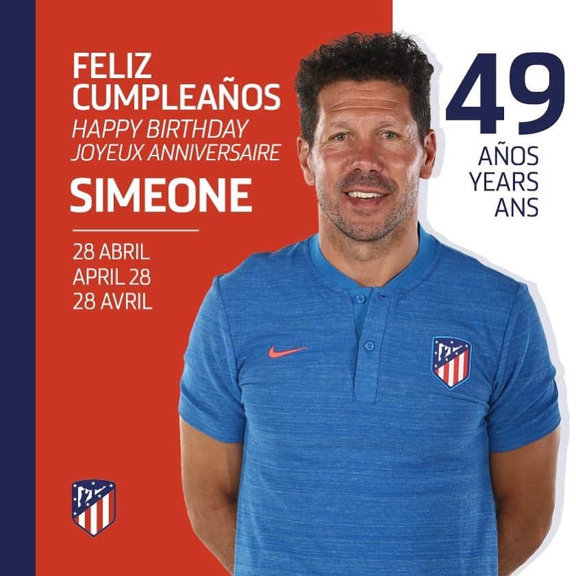 アトレティコ・マドリードさんのインスタグラム写真 - (アトレティコ・マドリードInstagram)「😃 Hoy es un día muy especial para nuestro entrenador 🎂 🎁 ¡Muchas felicidades, @Simeone! 🎉 - 😃 Today is a very special day for our coach 🎂 🎁 Happy birthday, @Simeone! 🎉 - 🎁 Joyeux Anniversaire, @Simeone! 🎉  #AúpaAtleti #Atleti #Atlético #AtléticodeMadrid #Fútbol #Football #Soccer」4月28日 16時50分 - atleticodemadrid