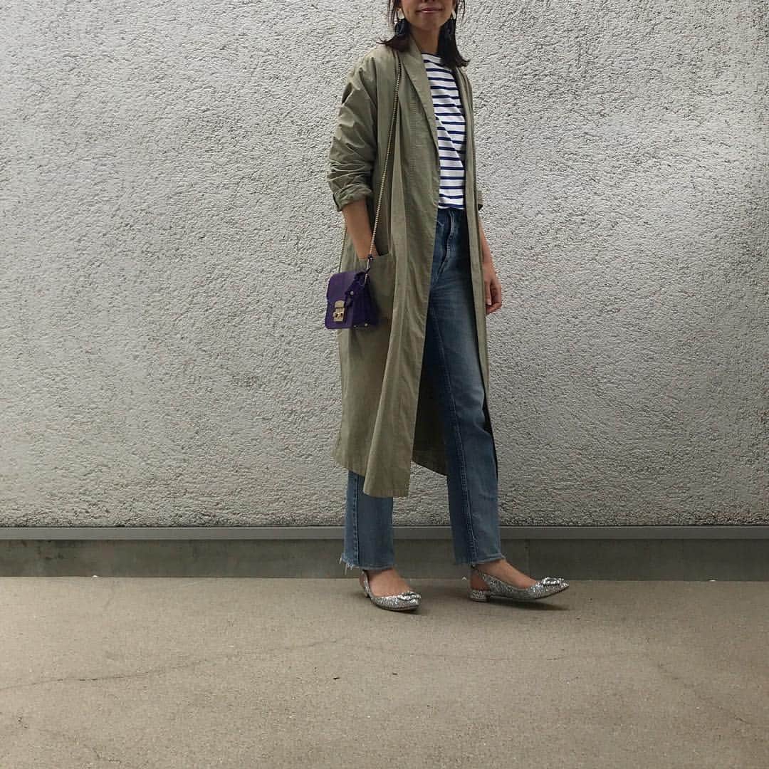 chiiika124さんのインスタグラム写真 - (chiiika124Instagram)「友人宅ホームパーティへ🍕 #ボーダートップス」4月28日 20時30分 - chiika26