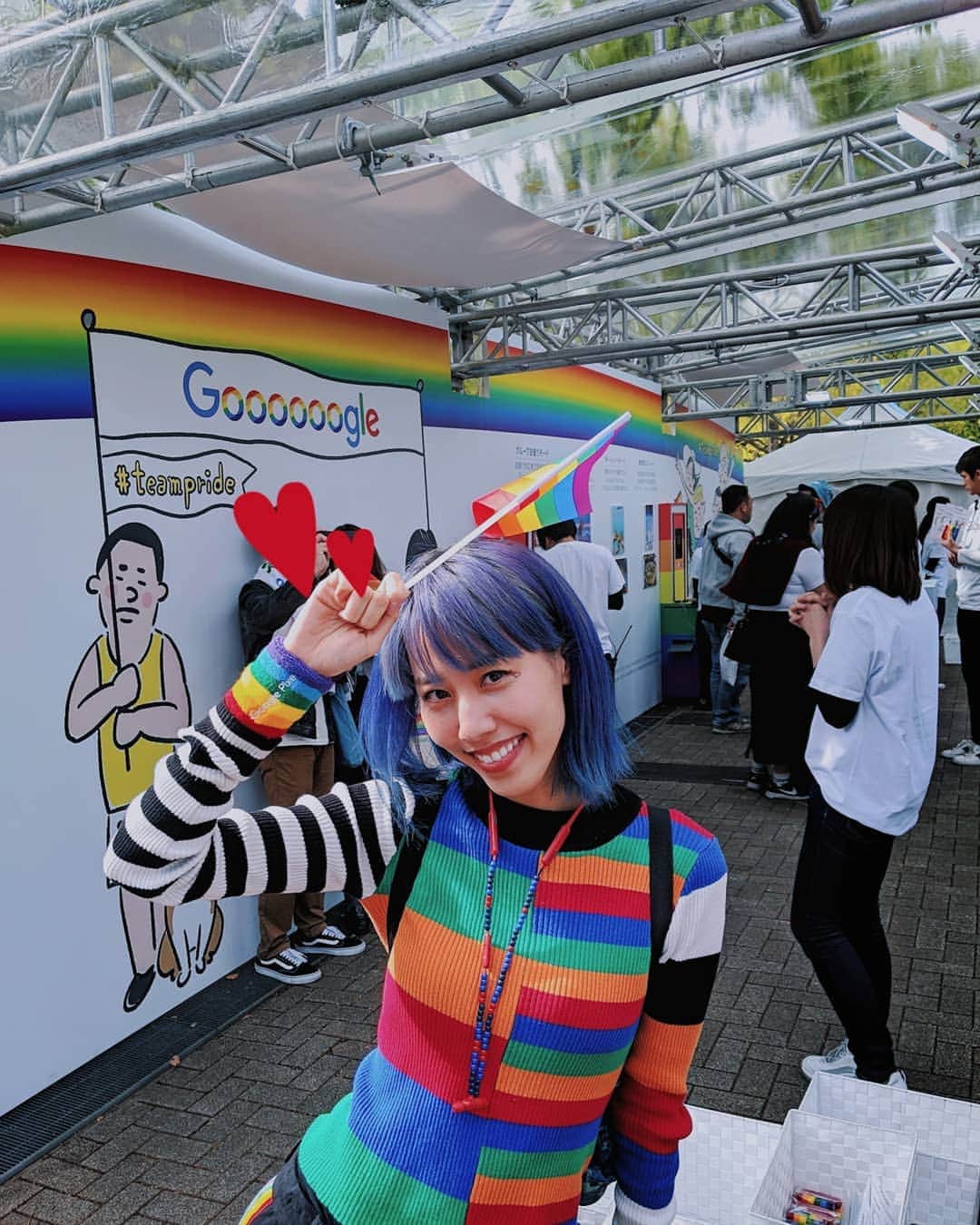 草野絵美のインスタグラム：「Happy pride🏳️‍🌈 🎉💑👨‍❤️‍👨👩‍❤️‍👩 . #trp #tokyorainbowpride#🏳️‍🌈」