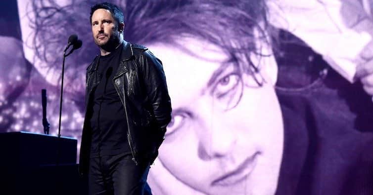 ナイン・インチ・ネイルズのインスタグラム：「Trent recently had the honor of inducting his heroes The Cure into the Rock & Roll Hall of Fame. Check out his unedited speech online at the link in bio or watch the full ceremony streaming on @hbo.」