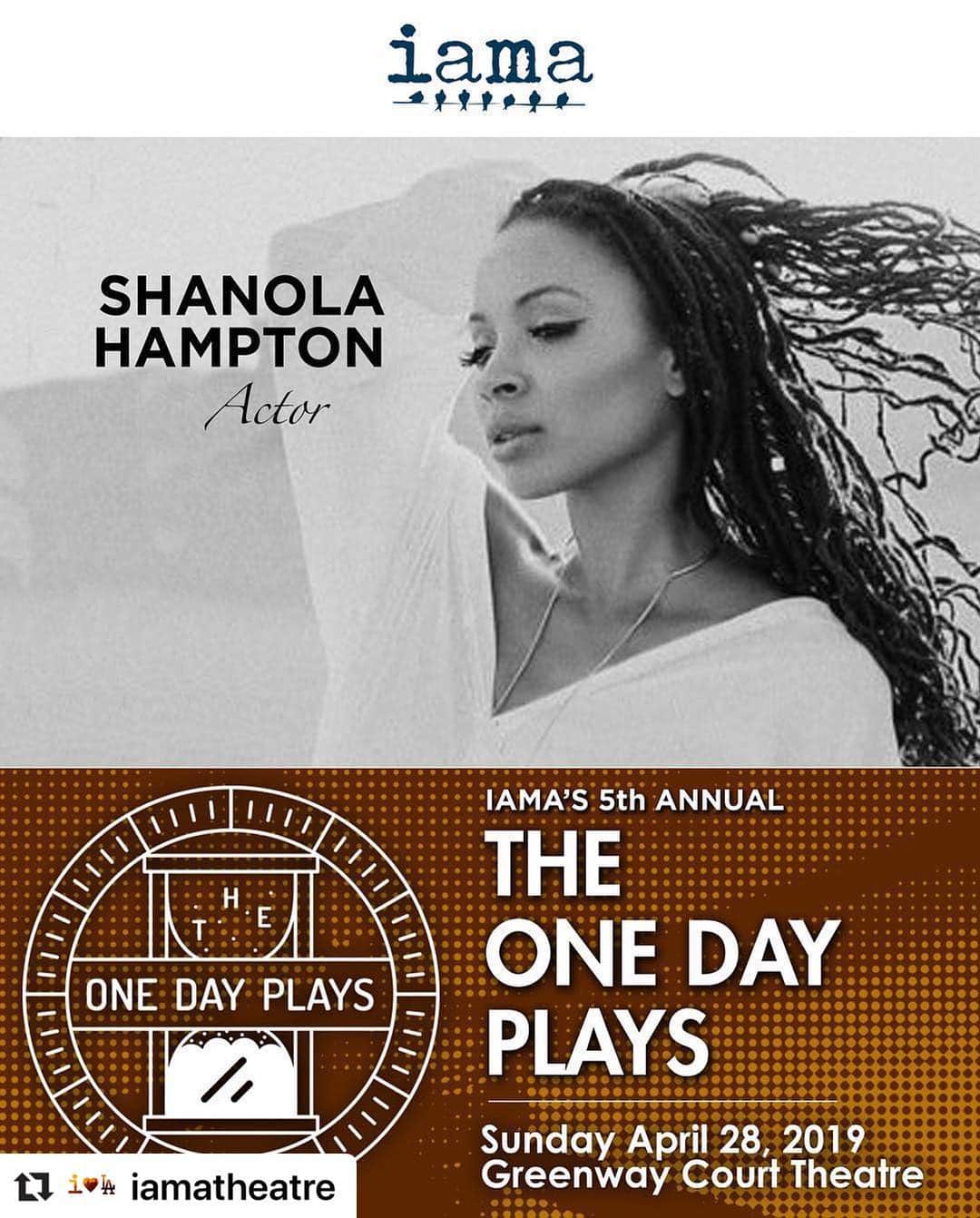 シャロン・ローレンスさんのインスタグラム写真 - (シャロン・ローレンスInstagram)「If you’re in LA tonight come see my #shameless colleague @shanolahampton as we create  a bunch of plays in #oneday. @iamatheatre」4月29日 2時46分 - sharonelawrence