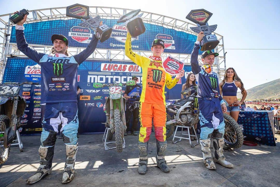 モンスターエナジーさんのインスタグラム写真 - (モンスターエナジーInstagram)「Back to back @promotocross wins this weekend for @elitomac taking the dominant overall 450MX win and @adamcianciarulo leading another clean sweep in the 250 MX podium with @justincooper_32 and @dylanferrandis! 🤘🏻 #MonsterEnergy #ProMotocross #Motocross #Dirtbike」5月28日 6時51分 - monsterenergy