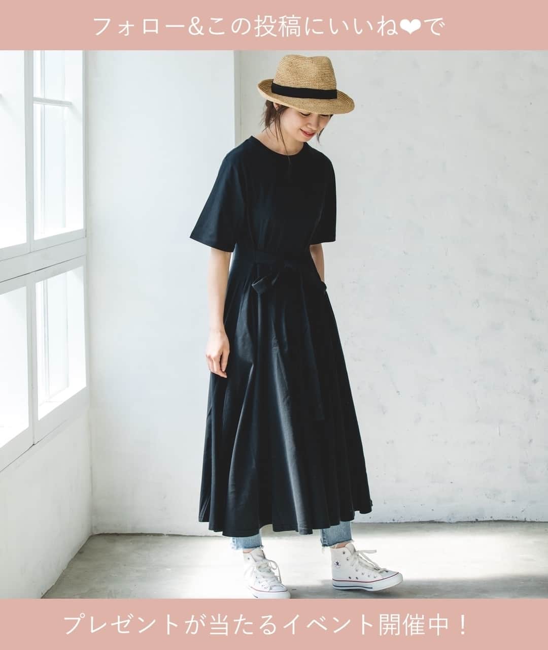 のインスタグラム：「プロフィールのURLからLINE@お友達登録で10%オフクーポン🎁 【ママサイズ】ベルト付半袖カットソーロングワンピース ¥2,400  やっほ〜😘マノンだよ💕  ベルト付きカットソーワンピースの半袖タイプ😍 ちょっとしたお出掛けにさっと着るだけでオシャレに決まる1枚です。ベルトは前でも後でも結べるのでコーデに合わせて雰囲気を変えることも😆お子さまサイズもあるのでリンクコーデでママ友会の主役になっちゃお😍  今回はこのワンピースをプレゼント🎁  当アカウントをフォロー&いいねで1名様にプレゼント🎀 マノラーのみんなは欲しいサイズをコメントしてね〜🎁 ※当選発表はインスタストーリーズ&DMにてご当選者様にのみご連絡致します😍 👉MANON購入歴がある方は『#coucou_manon #購入歴あり』と投稿で優先当選(履歴確認あり)♪ 👉スクショで紹介投稿や拡散した方は当選確率UP♫ 👉応募は何度でも複数商品でもＯＫ！ 🍭おかげさまで公式LINE@お友だち数9,000人突破🍭 MANONをお得にご利用頂くにはLINE@友だち登録がとってもオススメだよ〜😍 プロフィールのURLをクリック→公式オンラインショプ内のLINE@お友達登録リンクをクリック  MANON LINE@公式アカウントではお友達限定で 👉LINEお友達限定10%OFFクーポン 👉週末限定タイムセールセール 👉新作入荷  等のお得な最新情報をいち早くお届けしますよ❤ #ククマノン #coucoumanon #coucou_manon #キッズ撮影会 #kidscode #キッズ服 #キッズコーデ #キッズファッション #キッズモデル #子供 #子供服 #ギフト #娘コーデ #キッズフォト #ムスメ #親バカ部 #リンクコーデ #親子コーデ #子供服通販 #子供服コーデ #女の子コーデ #男の子コーデ #フォトコンテスト #フォトスタジオ #フォトブース #写真会 #フォトイベント #boheme"」
