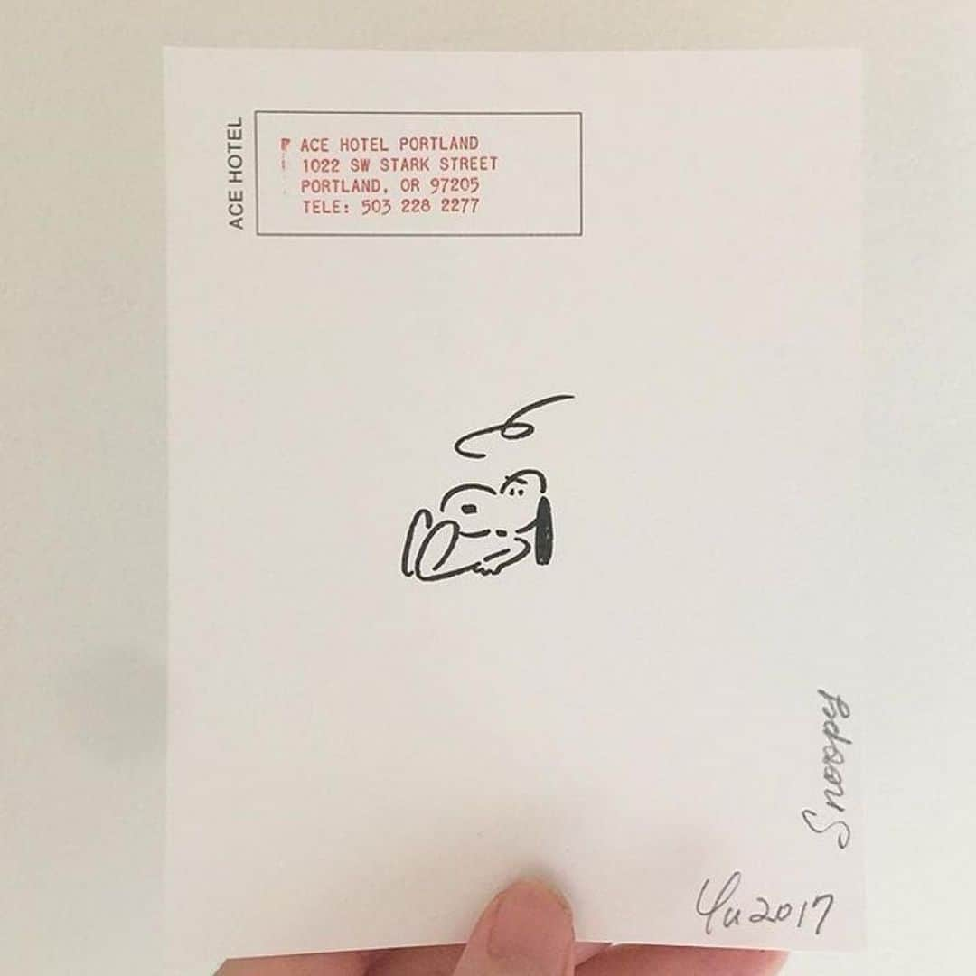 Yu Nagabaさんのインスタグラム写真 - (Yu NagabaInstagram)「#Repost @acehotel ・・・ Happy long weekend. Snoopy by @kaerusensei」5月28日 8時06分 - kaerusensei