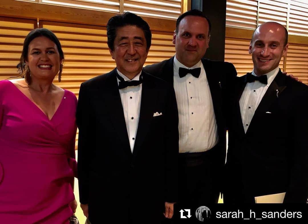 ドナルド・トランプさんのインスタグラム写真 - (ドナルド・トランプInstagram)「#Repost @sarah_h_sanders ・・・ Incredible evening with Japanese Prime Minister Abe at the State Dinner at the Imperial Palace. @shinzoabe @danscavino #potus #trump #POTUSinJapan」5月27日 23時36分 - realdonaldtrump