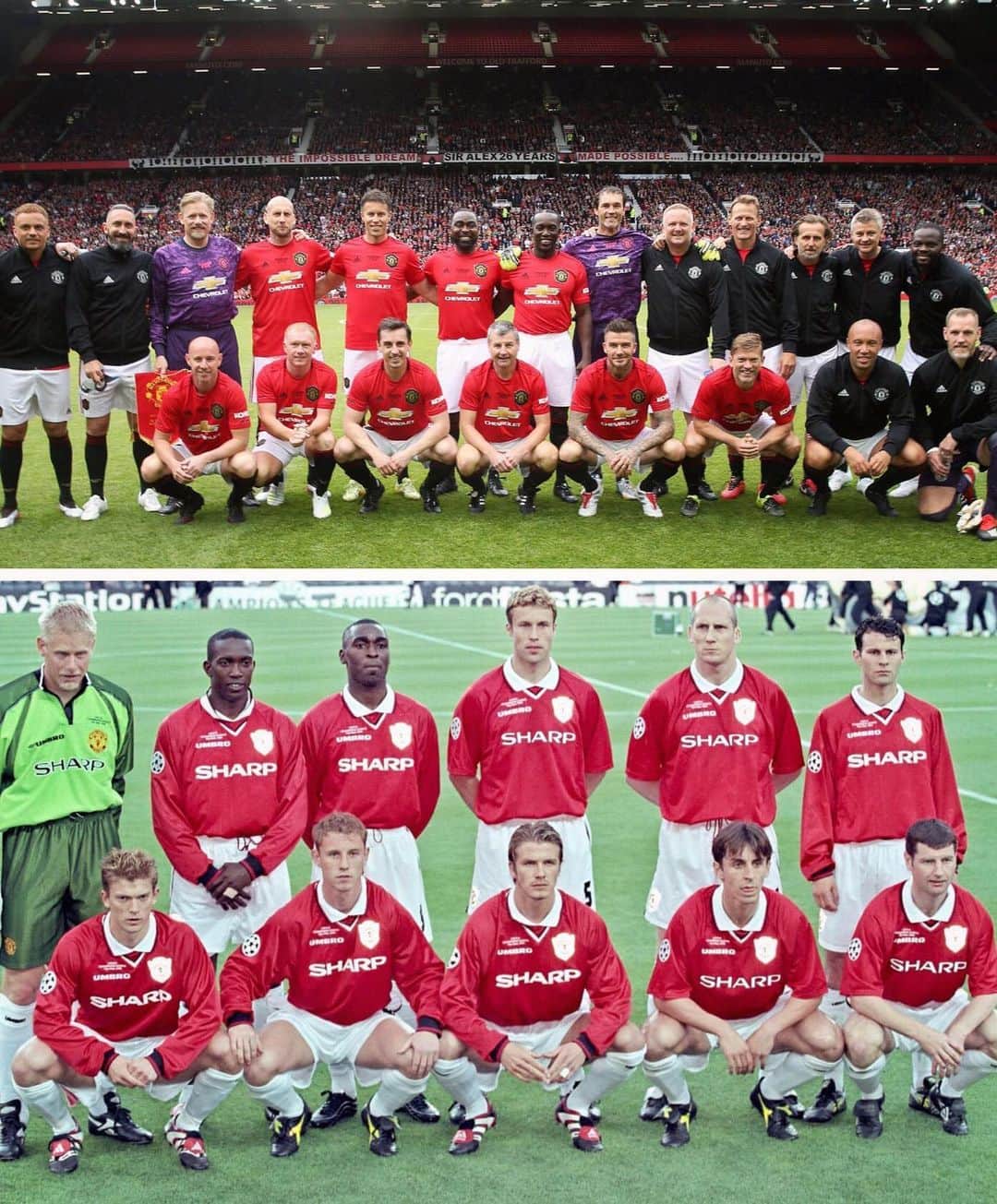 マンチェスター・ユナイテッドさんのインスタグラム写真 - (マンチェスター・ユナイテッドInstagram)「Now and then ✨ #MUFC #Treble99」5月28日 2時03分 - manchesterunited