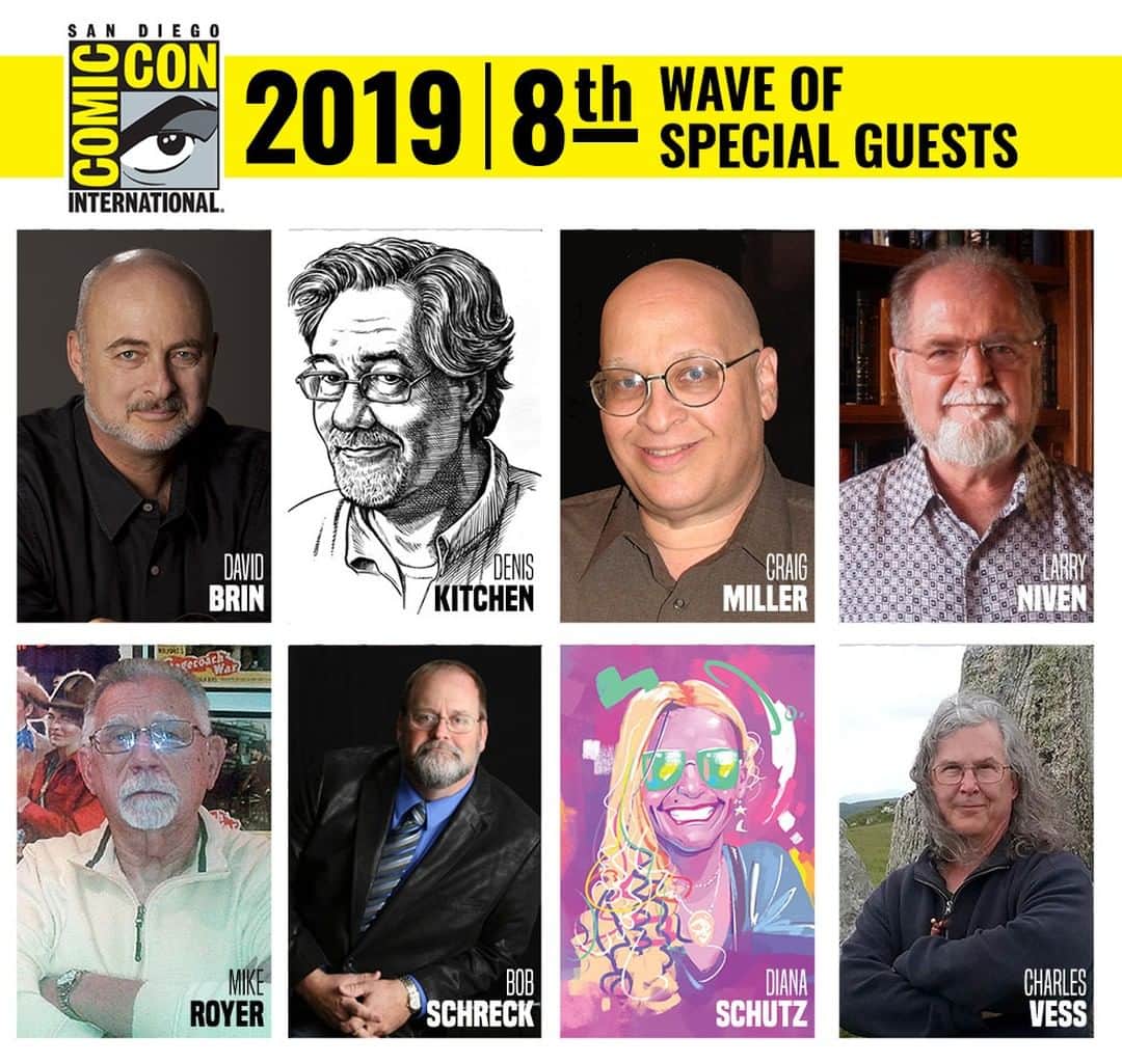コミコン・インターナショナルさんのインスタグラム写真 - (コミコン・インターナショナルInstagram)「It's time for the 8th Wave of Comic-Con 2019 Special Guests! We're excited to welcome, David Brin, Denis Kitchen, Craig Miller, Larry Niven, Mike Royer, Bob Schreck, Diana Schutz, and Charles Vess! #SDCC50 #SDCC2019」5月28日 2時06分 - comic_con