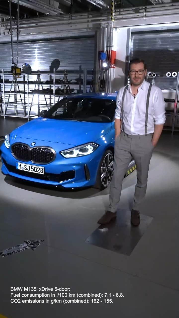 BMWのインスタグラム：「Domagoj Dukec, head of BMW design, gives you an exclusive deep dive into the all-new BMW 1 Series. #THE1 #BMW #1Series __ BMW M135i xDrive 5-door: Fuel consumption in l/100 km (combined): 7.1 - 6.8. CO2 emissions in g/km (combined): 162 - 155. The values of fuel consumptions, CO2 emissions and energy consumptions shown were determined according to the European Regulation (EC) 715/2007 in the version applicable at the time of type approval. The figures refer to a vehicle with basic configuration in Germany and the range shown considers optional equipment and the different size of wheels and tires available on the selected model. The values of the vehicles are already based on the new WLTP regulation and are translated back into NEDC-equivalent values in order to ensure the comparison between the vehicles. [With respect to these vehicles, for vehicle related taxes or other duties based (at least inter alia) on CO2-emissions the CO2 values may differ to the values stated here.] The CO2 efficiency specifications are determined according to Directive 1999/94/EC and the European Regulation in its current version applicable. The values shown are based on the fuel consumption, CO2 values and energy consumptions according to the NEDC cycle for the classification. For further information about the official fuel consumption and the specific CO2 emission of new passenger cars can be taken out of the „handbook of fuel consumption, the CO2 emission and power consumption of new passenger cars“, which is available at all selling points and at https://www.dat.de/angebote/verlagsprodukte/leitfaden-kraftstoffverbrauch.html.」