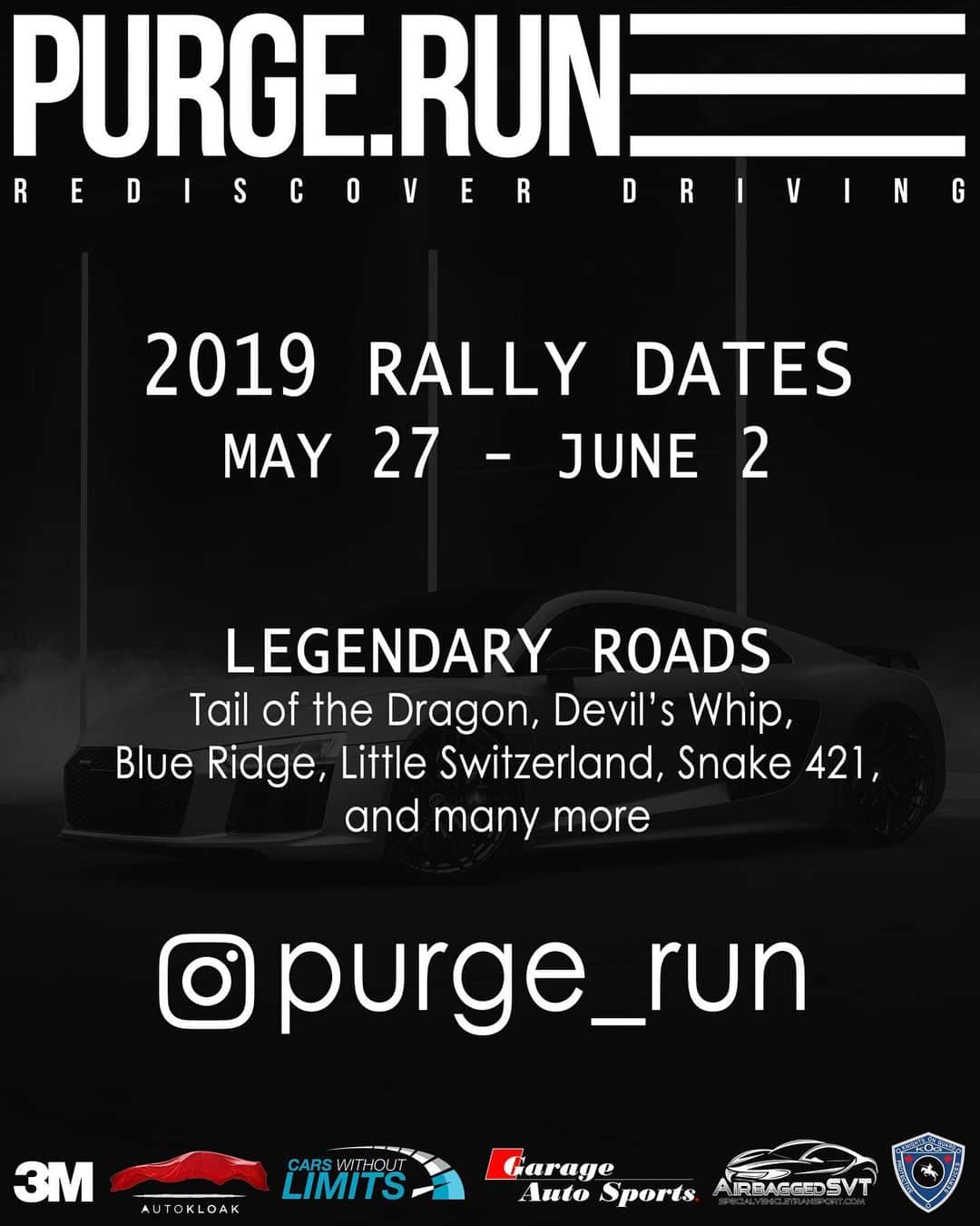 CarsWithoutLimitsさんのインスタグラム写真 - (CarsWithoutLimitsInstagram)「Make sure to check out @purge_run and register your vehicle 🚗」5月28日 2時11分 - carswithoutlimits