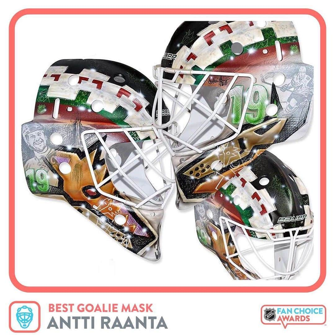 NHLさんのインスタグラム写真 - (NHLInstagram)「Honoring @ArizonaCoyotes legend Shane Doan, Antti Raanta's kachina mask was beautiful! VOTE IN BIO ☝ #NHLFanChoice」5月24日 9時32分 - nhl