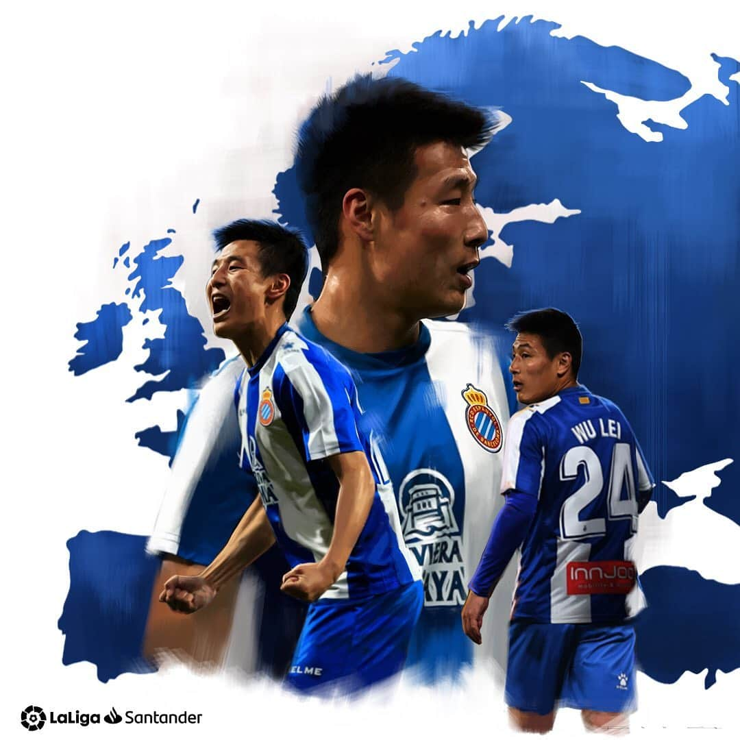 LFPさんのインスタグラム写真 - (LFPInstagram)「@wulei_wl7 made history! 🔵⚪️ • #WuLei #Espanyol #Goals #China #LaLigaHistory #LaLigaSantander #LaLigaAmérica」5月24日 9時38分 - laliga