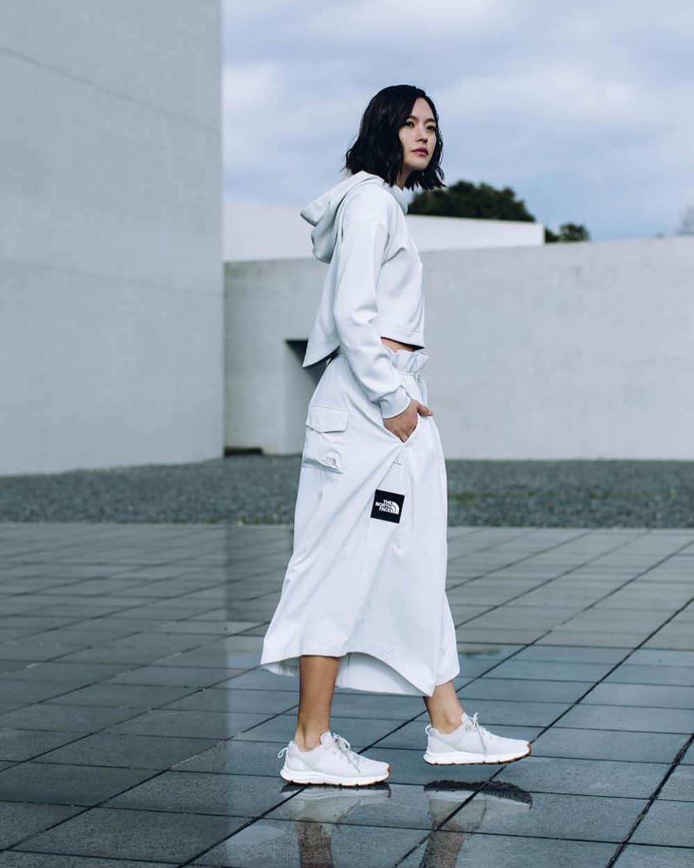 松島エミのインスタグラム：「Looooooved this look so much!!! @thenorthface #ノースフェイス」