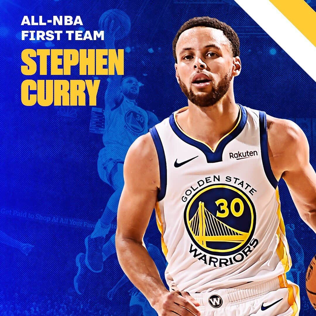 ゴールデンステート・ウォリアーズさんのインスタグラム写真 - (ゴールデンステート・ウォリアーズInstagram)「Stephen Curry has been selected to the 2018-19 All-NBA First Team 🤲」5月24日 3時03分 - warriors