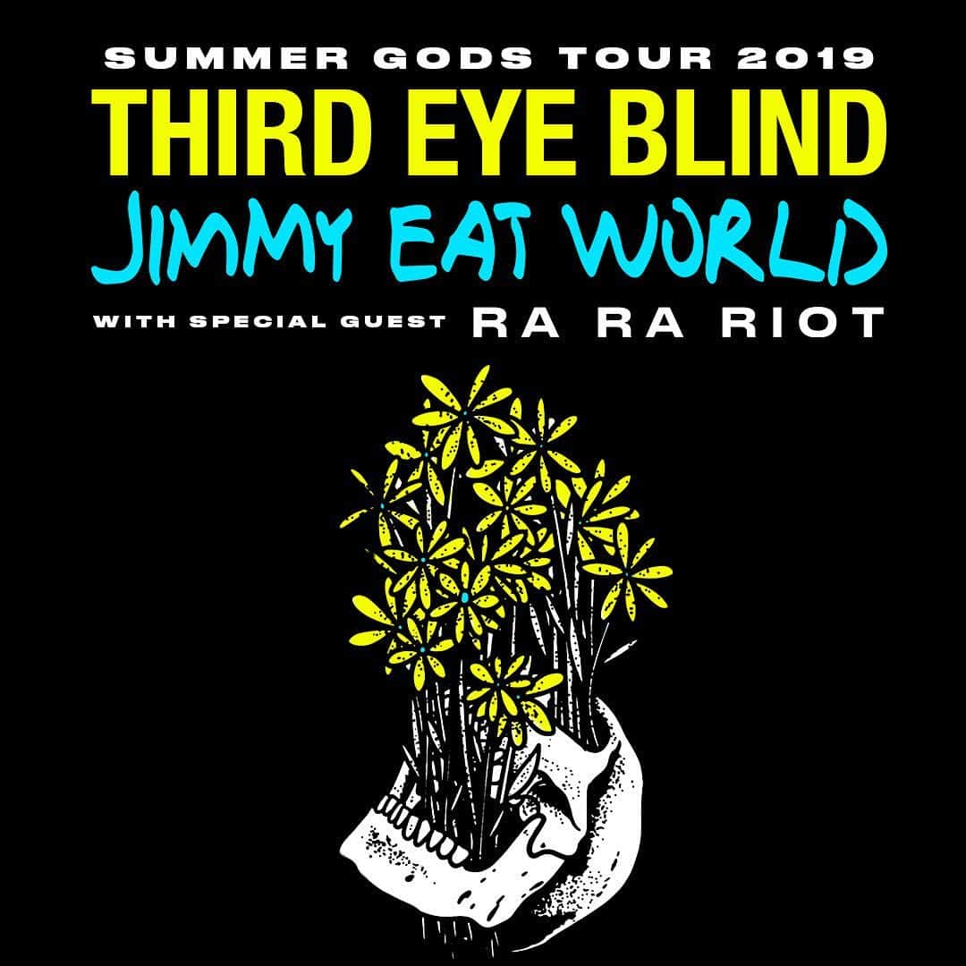 Jimmy Eat Worldさんのインスタグラム写真 - (Jimmy Eat WorldInstagram)「Just a few weeks away from the start of our summer tour with @thirdeyeblind and @rarariot ! If you haven't yet, grab your tickets now! Link in bio! 🤘」5月24日 3時28分 - jimmyeatworld