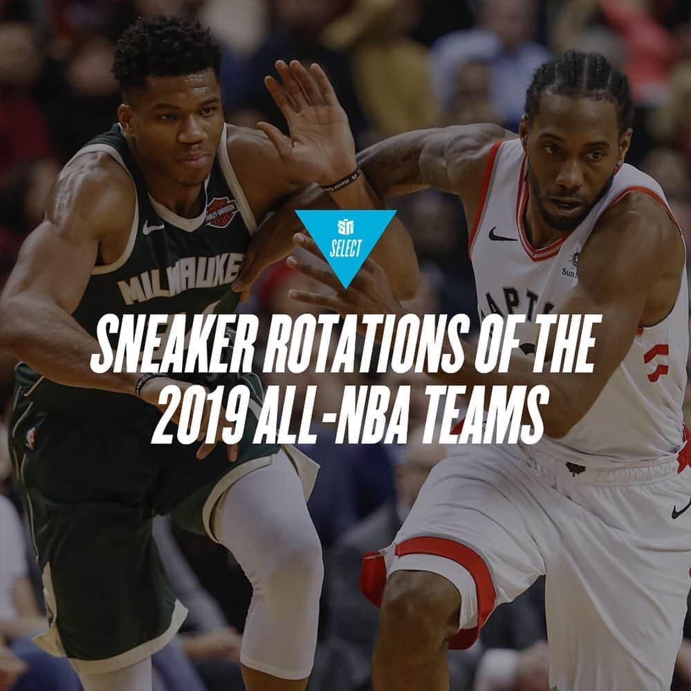 Sneaker Newsさんのインスタグラム写真 - (Sneaker NewsInstagram)「The 2019 All-NBA Teams have been officially named. But what did they wear this season? To see the sneaker rotations of the All-NBA First, Second, and Third teams, tap the link in our bio.」5月24日 6時10分 - sneakernews