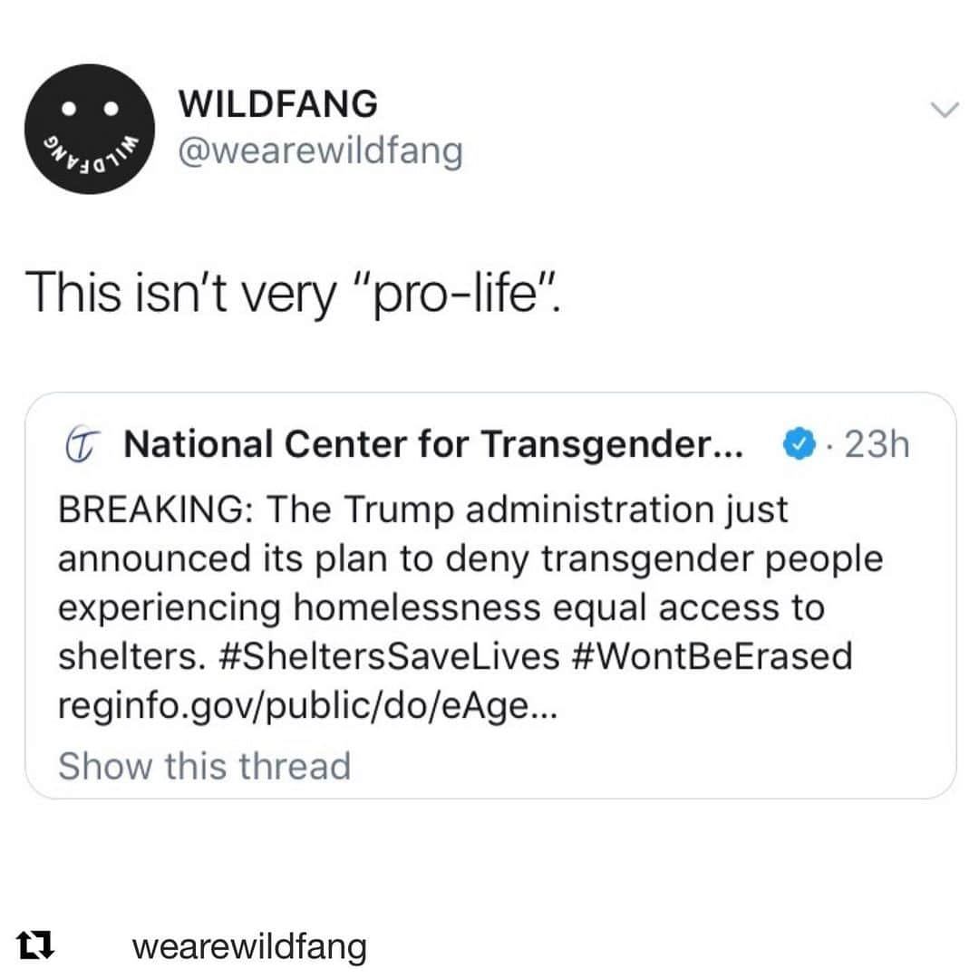 アイシャ・タイラーさんのインスタグラム写真 - (アイシャ・タイラーInstagram)「#Repost @wearewildfang ・・・ This policy will be devasting to the homeless trans community. 1 in 3 trans people have been homeless in their lives. Kick rocks, @secretarycarson + @realdonaldtrump」5月24日 7時14分 - aishatyler