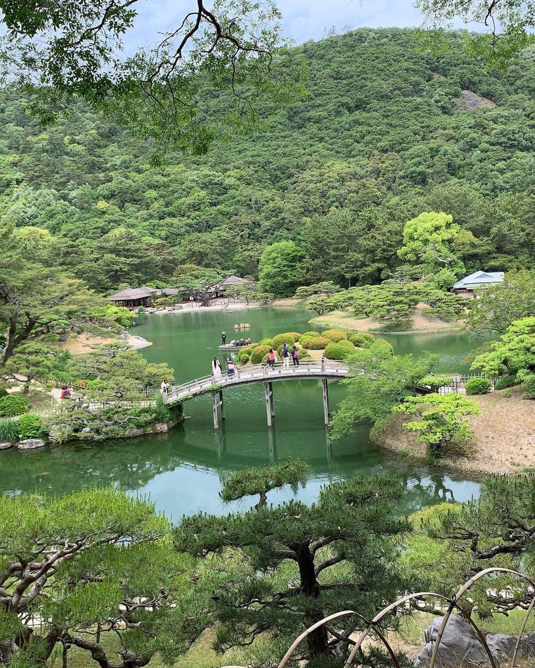 由井香織さんのインスタグラム写真 - (由井香織Instagram)「香川の高松市にある栗林公園。わたしの大好きな庭が充実していて、滝もひっそりとあって、興奮しまくりでした😍😍手打十代うどんバカ一代という人気らしいお店で有名な釜バターうどんを🍽香川でさぬきうどんを食べれたけど、違いがよくわからなかったかな😂 #trip #香川 #高松市 #うどん #栗林公園 #にっぽん丸 #クルーズ旅行 #四国旅行 #観光 #さぬきうどん」5月24日 8時16分 - yuikaori_y