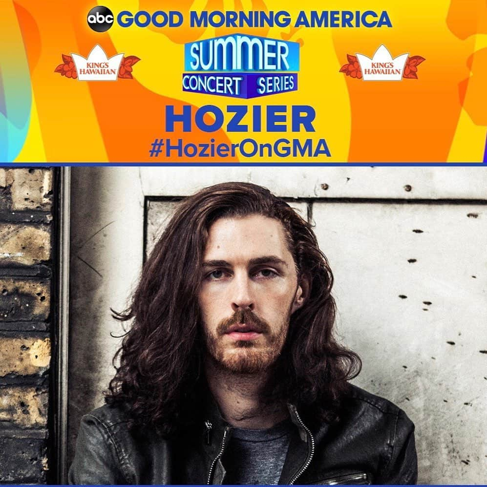 ホージアさんのインスタグラム写真 - (ホージアInstagram)「Very excited to play @goodmorningamerica's Summer Concert Series today – tune in at 8am ET to watch!」5月24日 19時10分 - hozier