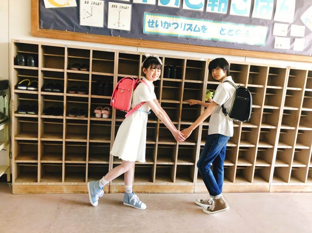 ニコ☆プチのインスタグラム：「👾🌟👽 着まわしおふしょっと第2だん❤️🎶 。 ✴︎ 💫 . 。 ワイワイにぎやかに撮影してるよ🥰🥰 #高比良由菜  #河島英人  #ジェイ  #嵐樹  #入江美沙希  #近藤藍月  #石山えこ」
